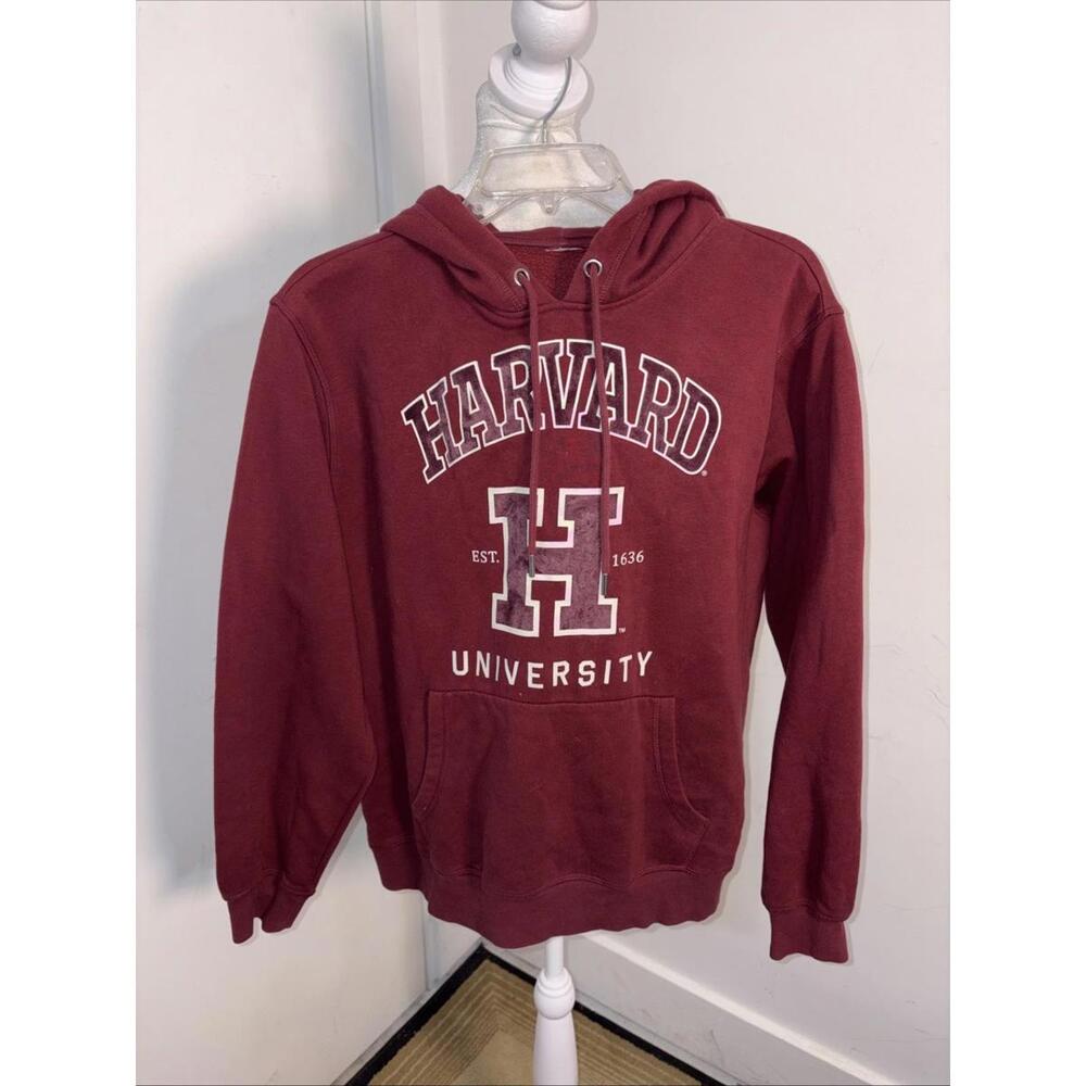 Harvard‎ Crimson NCAA Maroon H&M Pullover Hoodie Mens Large